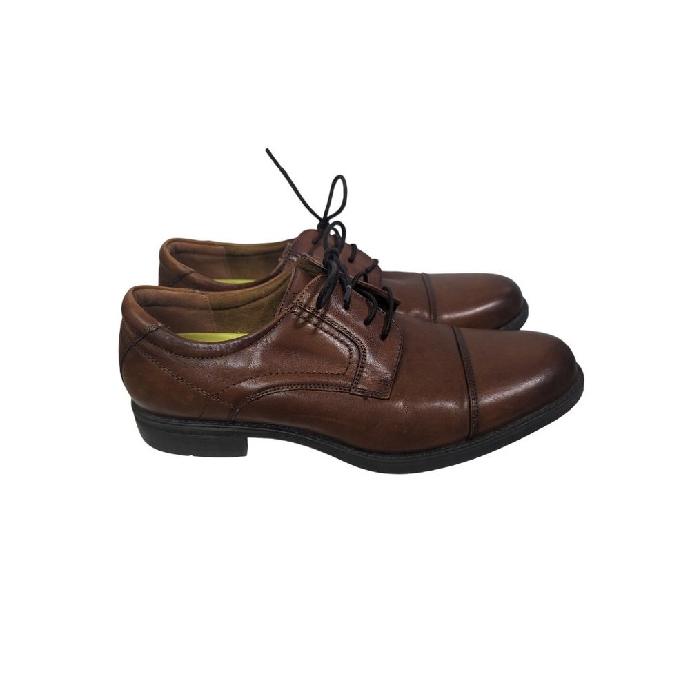 Florsheim Men's Midtown Cognac Leather Cap Top Oxfords w/ComfortTech sz 10.5D